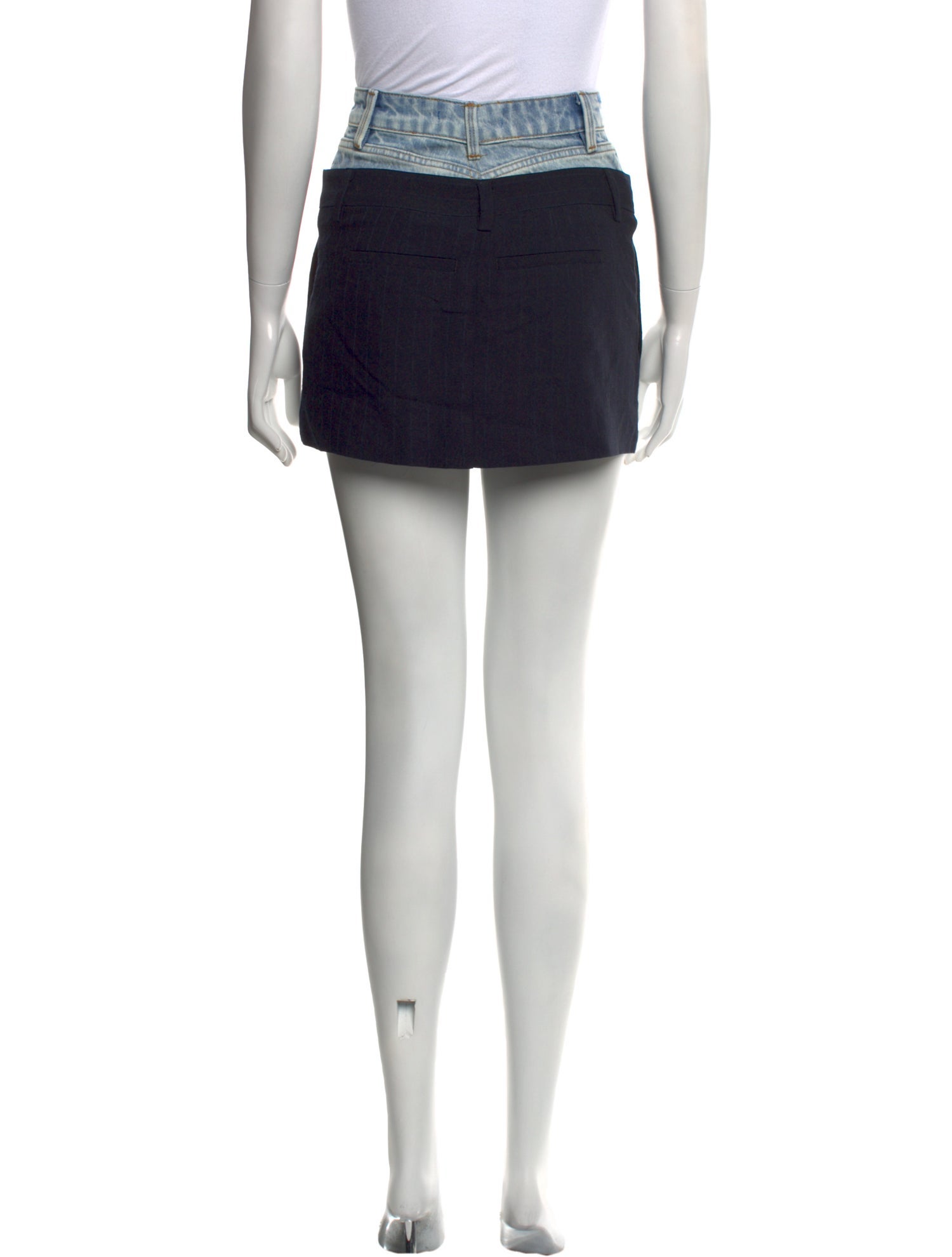 FRAME Distressed Accents Mini Skirt