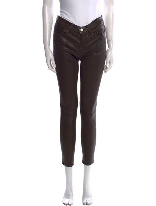 FRAME Leather Skinny Leg Pants
