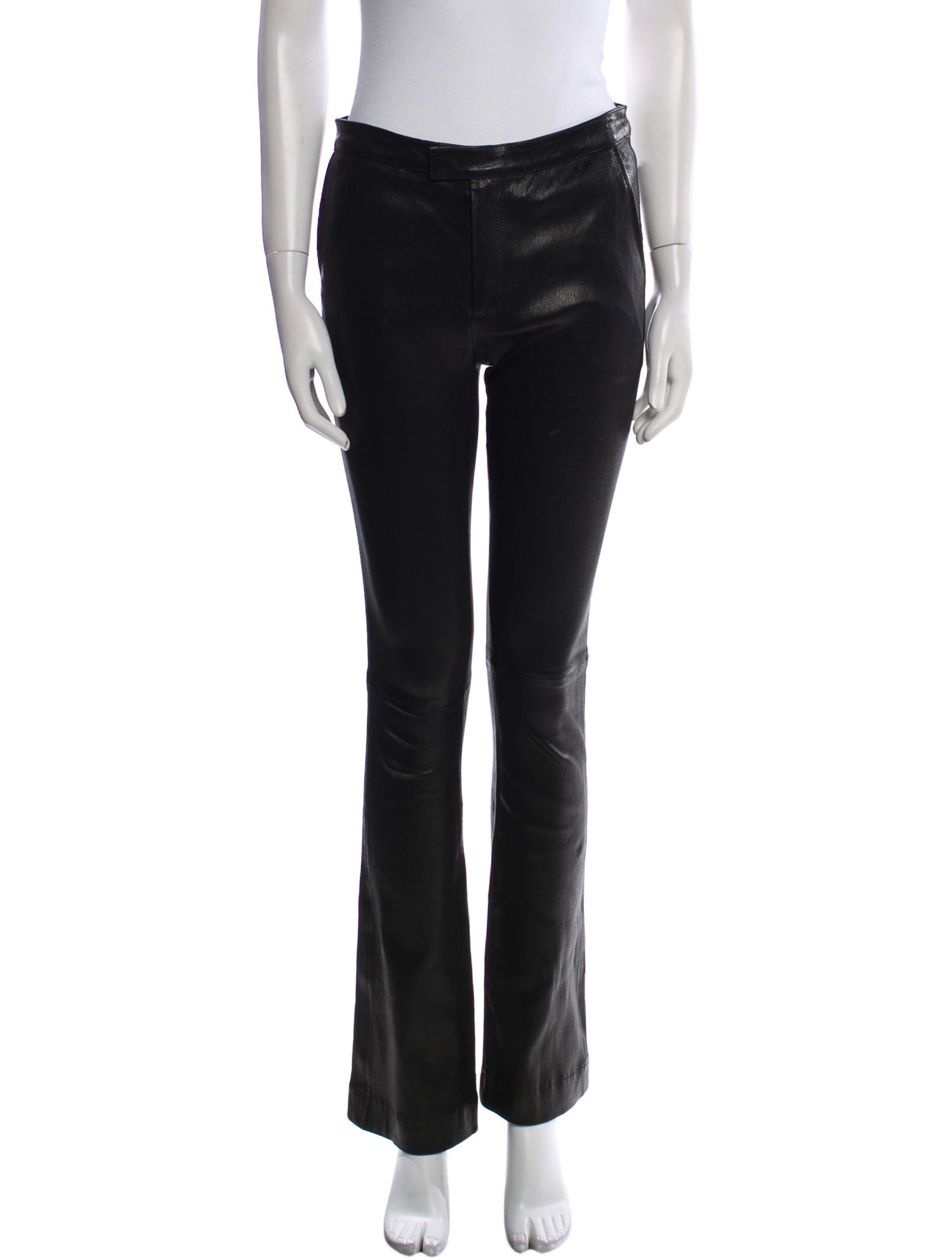 FRAME Leather Straight Leg Pants