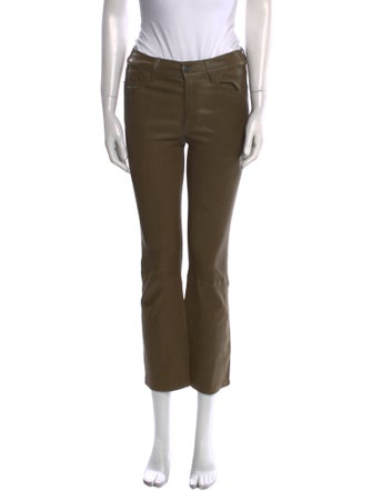 FRAME Leather Straight Leg Pants