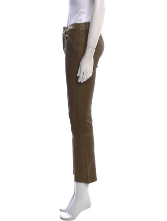 FRAME Leather Straight Leg Pants