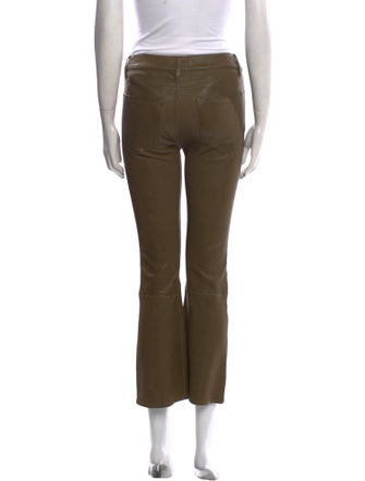 FRAME Leather Straight Leg Pants