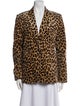 FRAME Animal Print Blazer