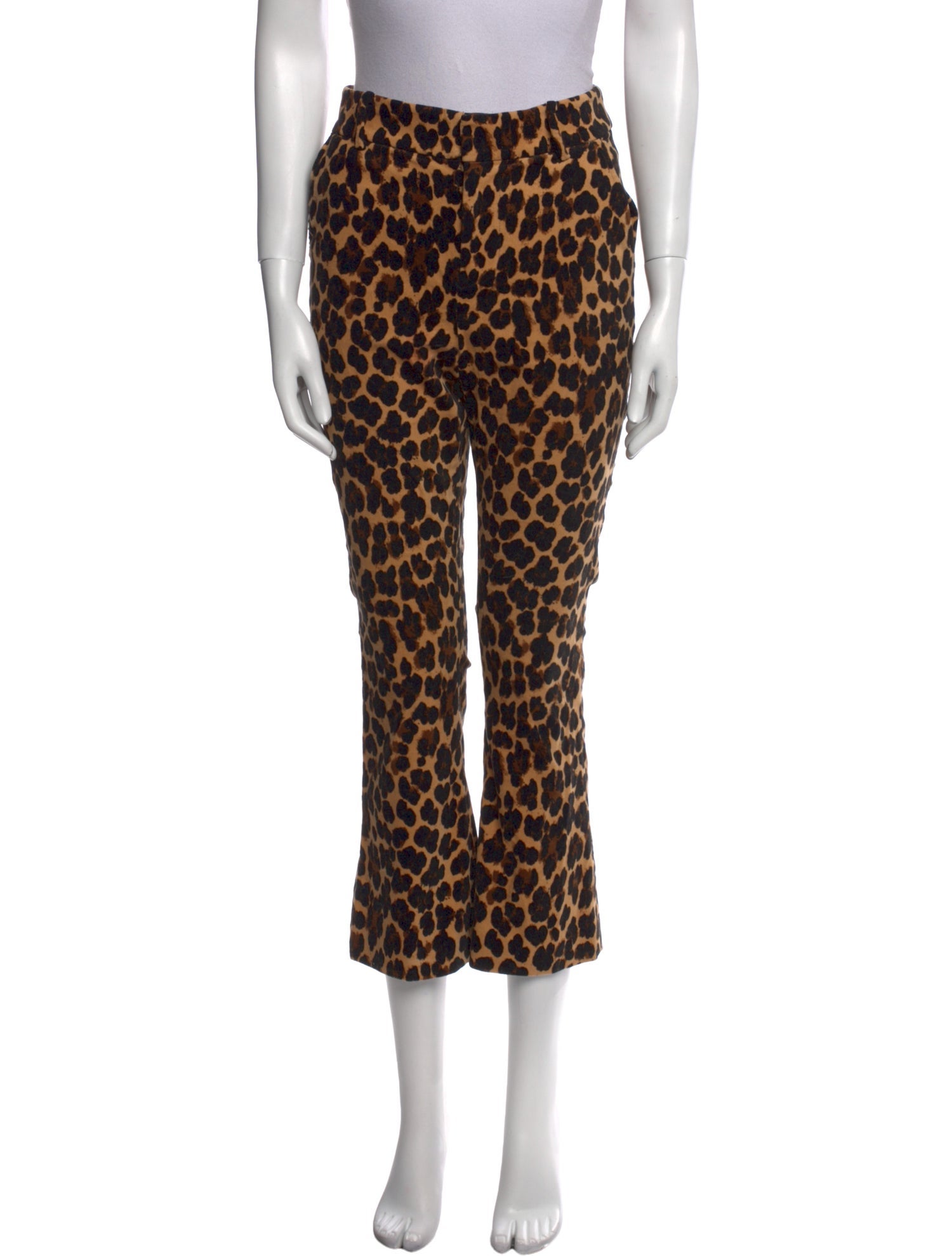 FRAME Animal Print Wide Leg Pants