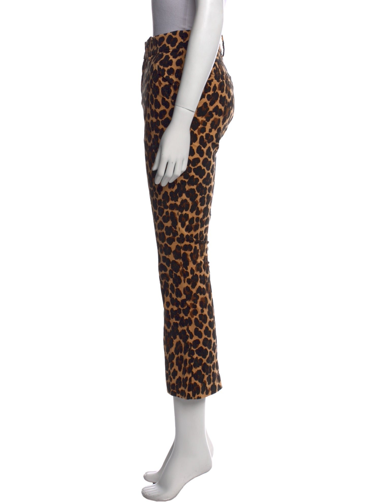 FRAME Animal Print Wide Leg Pants