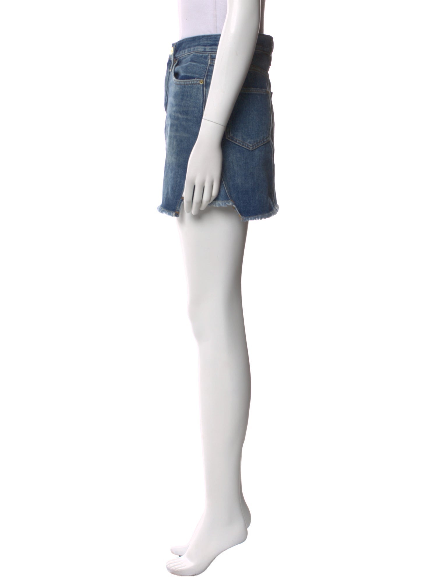 FRAME Distressed Accents Mini Skirt