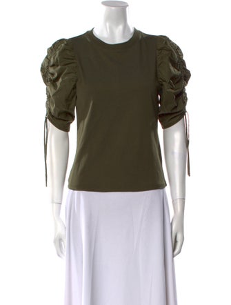 FRAME Crew Neck Three-Quarter Sleeve Top