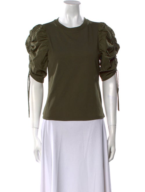 FRAME Crew Neck Three-Quarter Sleeve Top