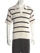 FRAME Striped Collar Polo Sweater