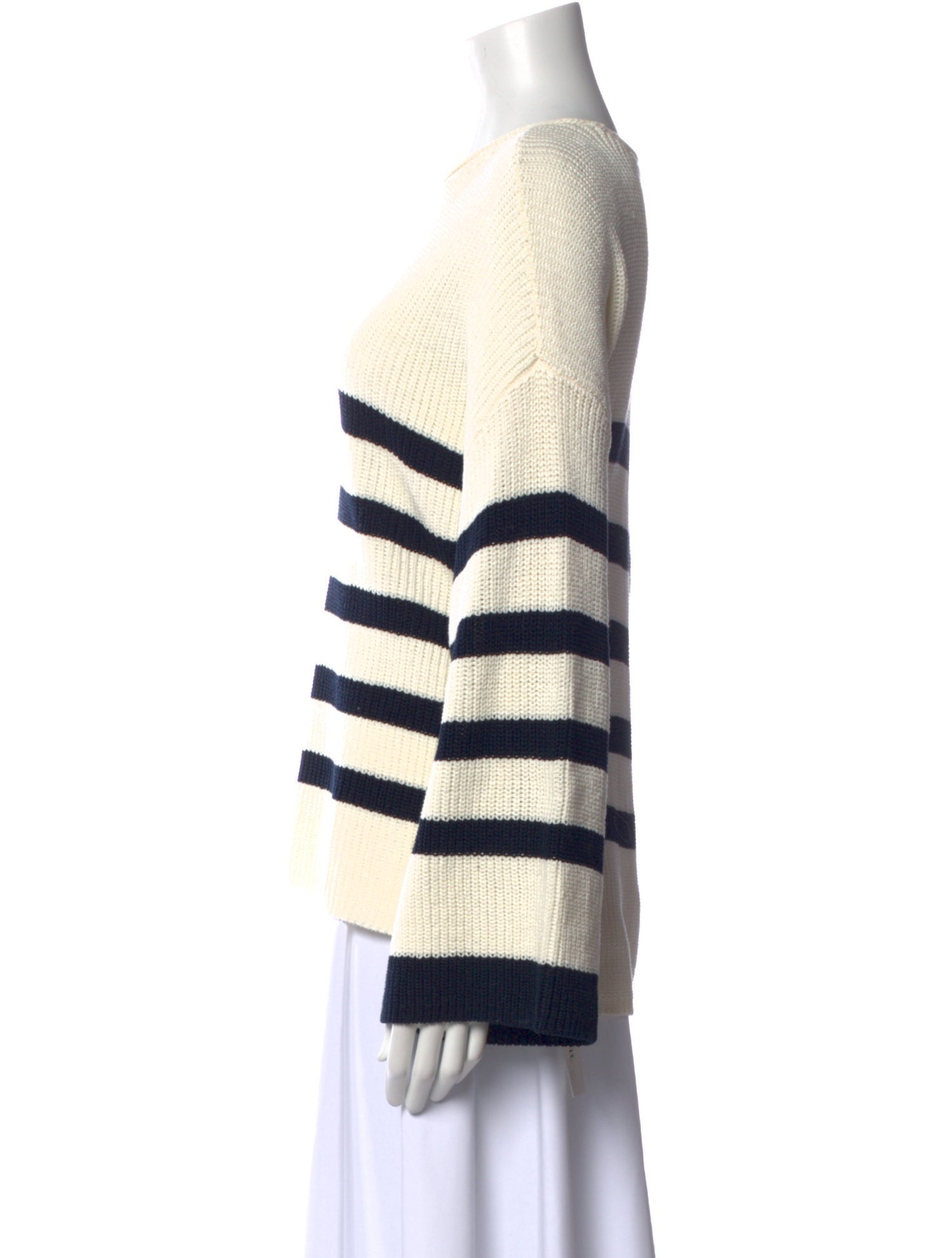 FRAME Striped Bateau Neckline Sweater