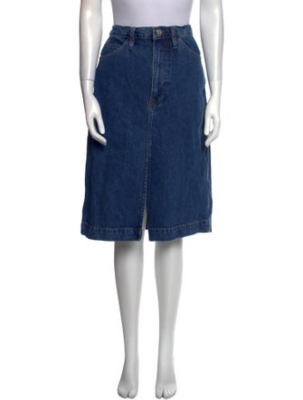 FRAME Distressed Accents Knee-Length Skirt