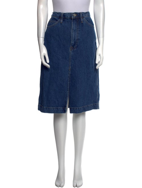 FRAME Distressed Accents Knee-Length Skirt