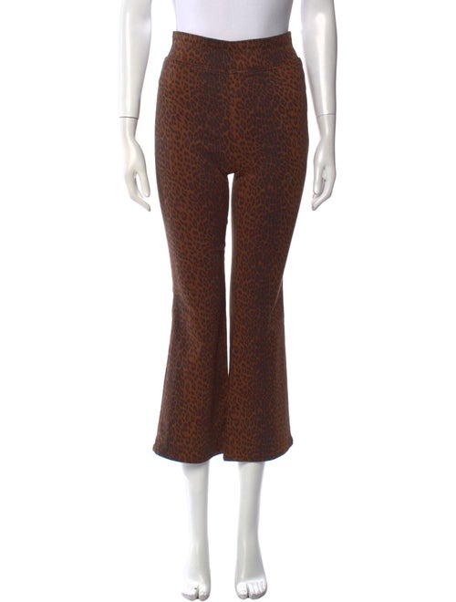 FRAME Animal Print Wide Leg Pants