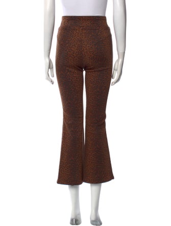 FRAME Animal Print Wide Leg Pants