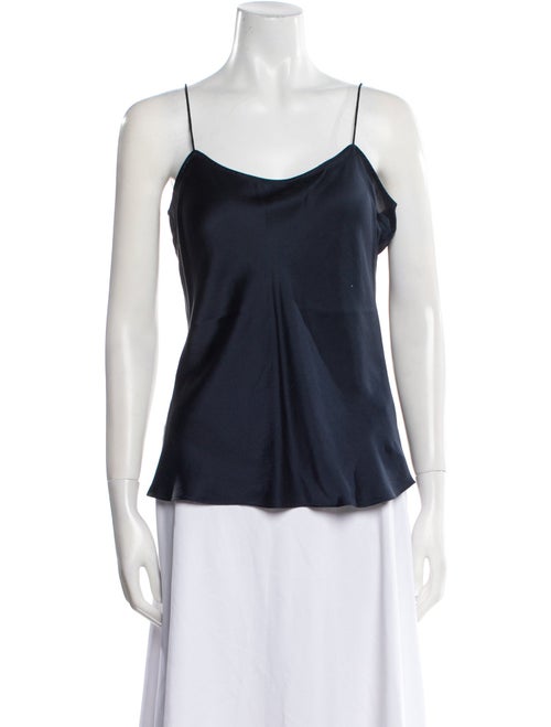 FRAME Silk Scoop Neck Top