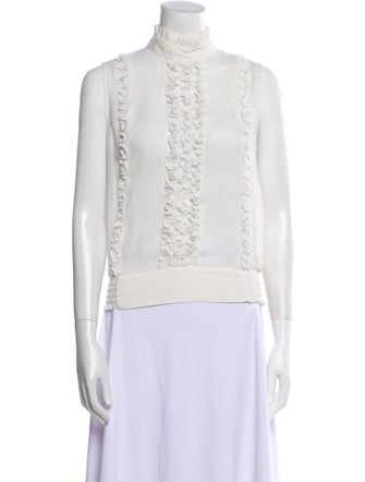 FRAME Mock Neck Sleeveless Top