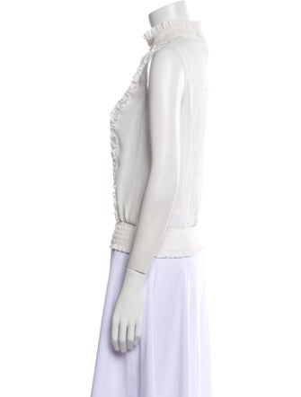 FRAME Mock Neck Sleeveless Top