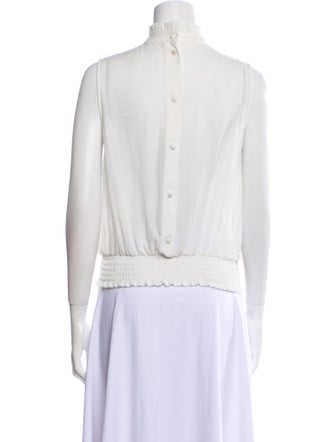 FRAME Mock Neck Sleeveless Top