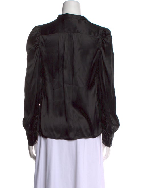 FRAME Silk Long Sleeve Button-Up Top