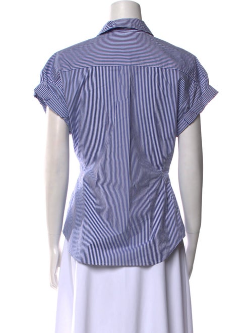 FRAME Striped Short Sleeve Button-Up Top