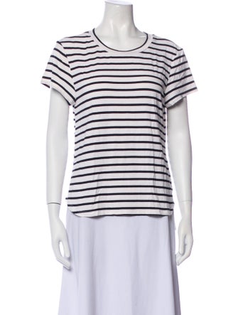 FRAME Striped Crew Neck T-Shirt