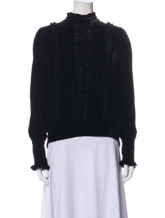 FRAME Mock Neck Long Sleeve Sweatshirt