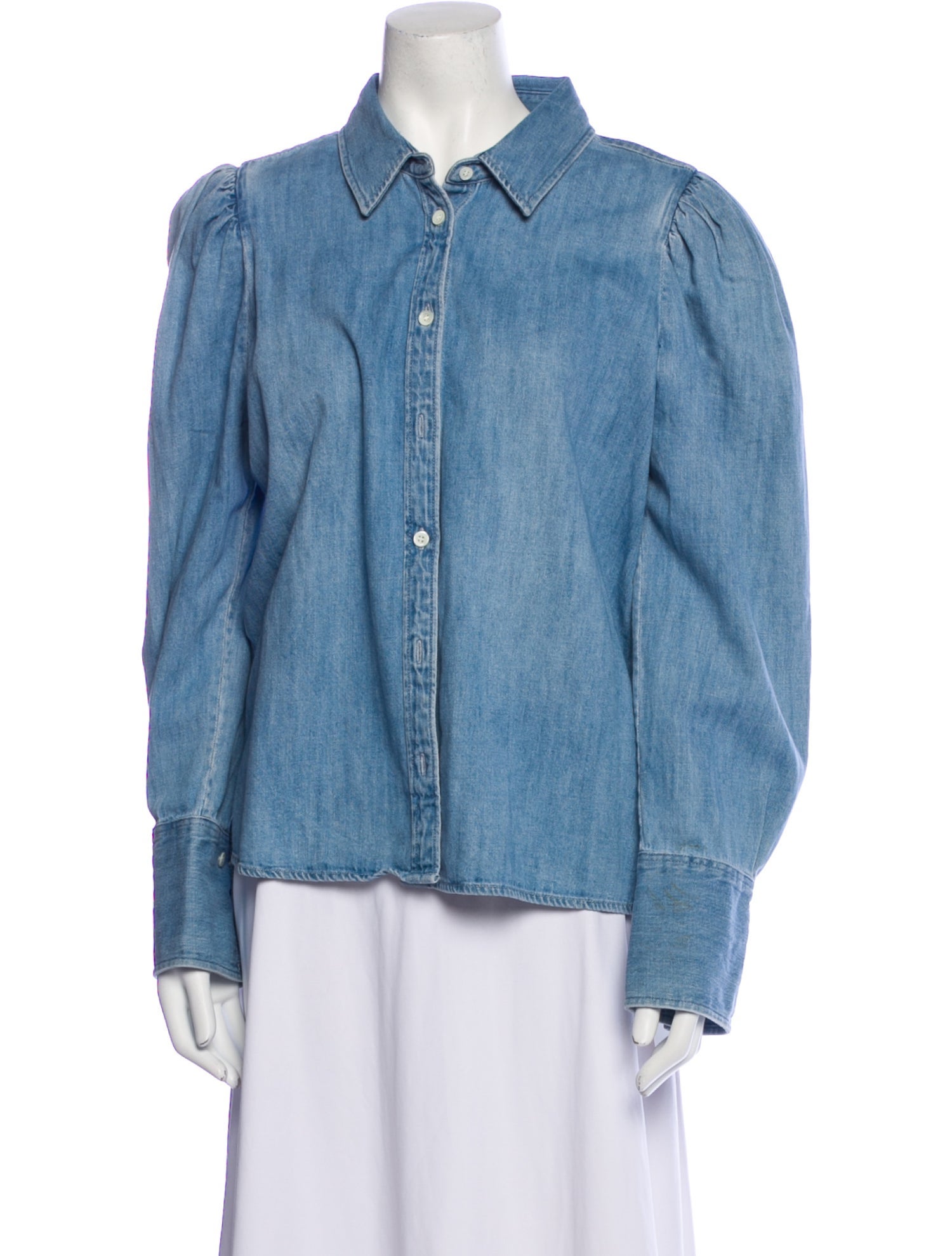 FRAME Long Sleeve Button-Up Top