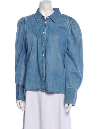 FRAME Long Sleeve Button-Up Top