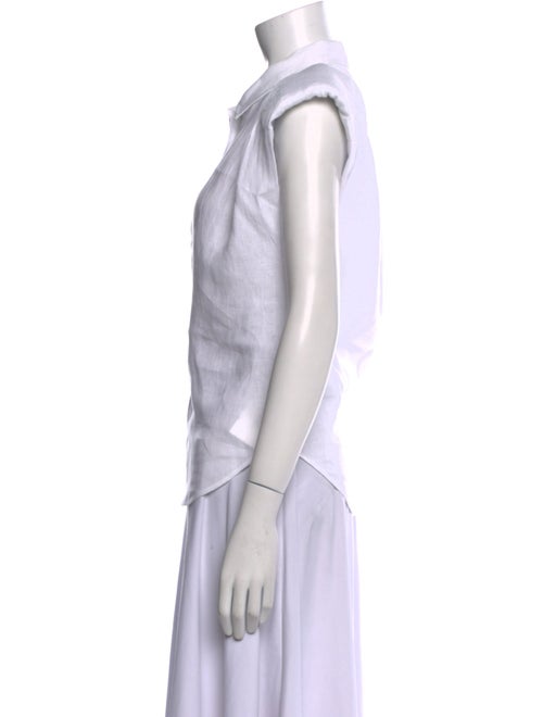 FRAME Linen Sleeveless Button-Up Top