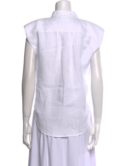 FRAME Linen Sleeveless Button-Up Top