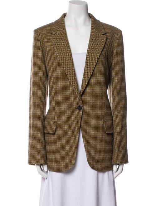 FRAME Wool Plaid Print Blazer