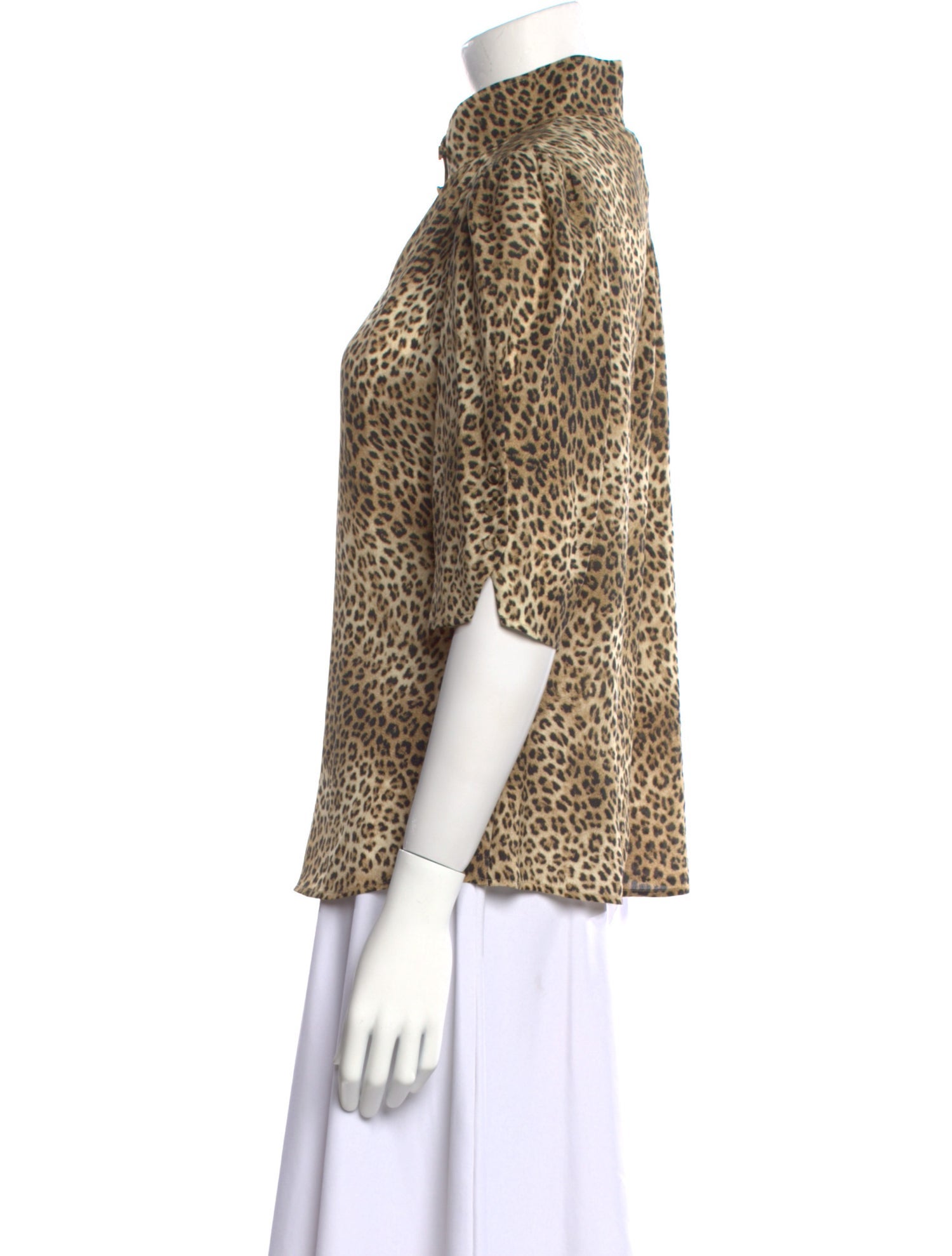FRAME Silk Animal Print Blouse
