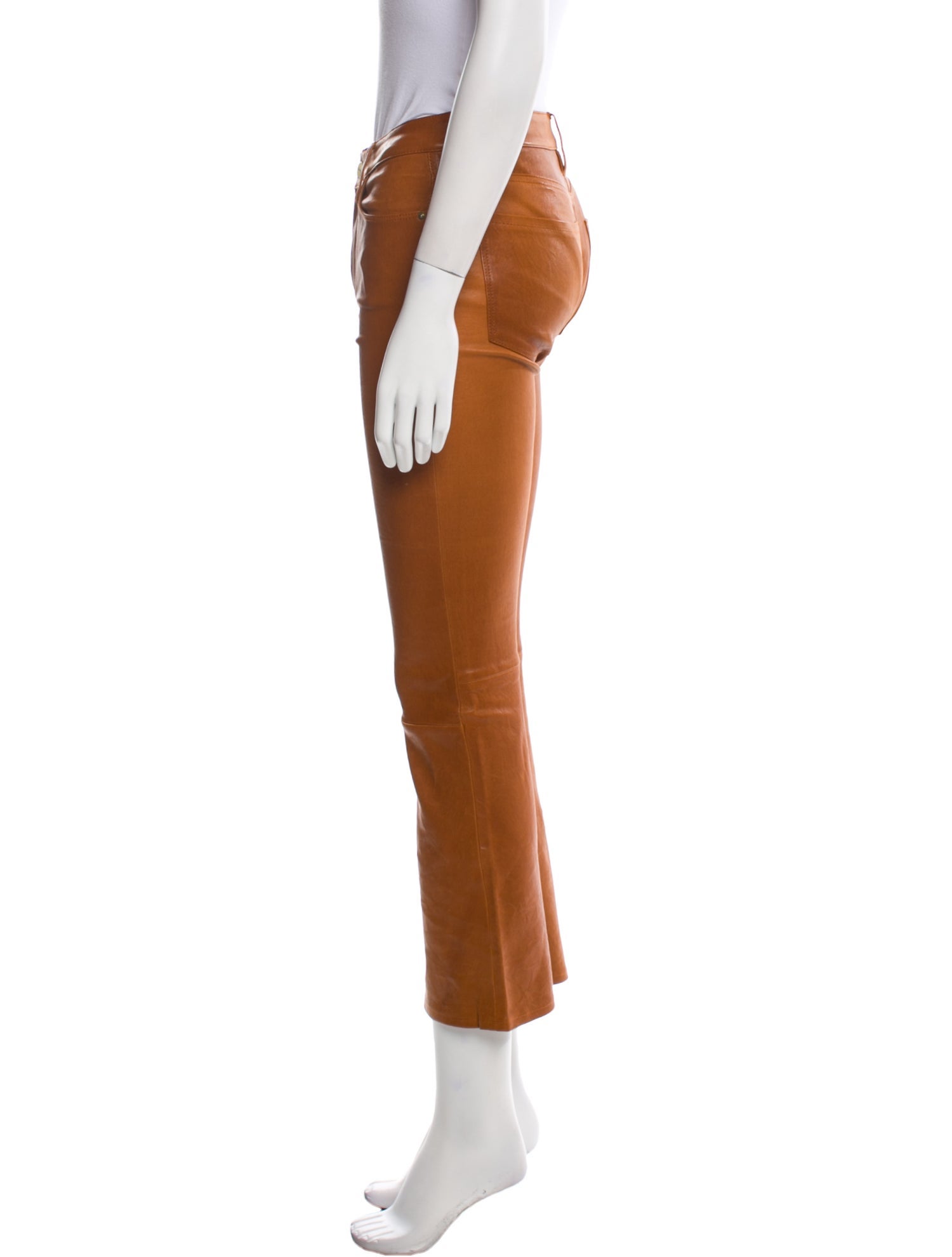 FRAME Lamb Leather Straight Leg Pants