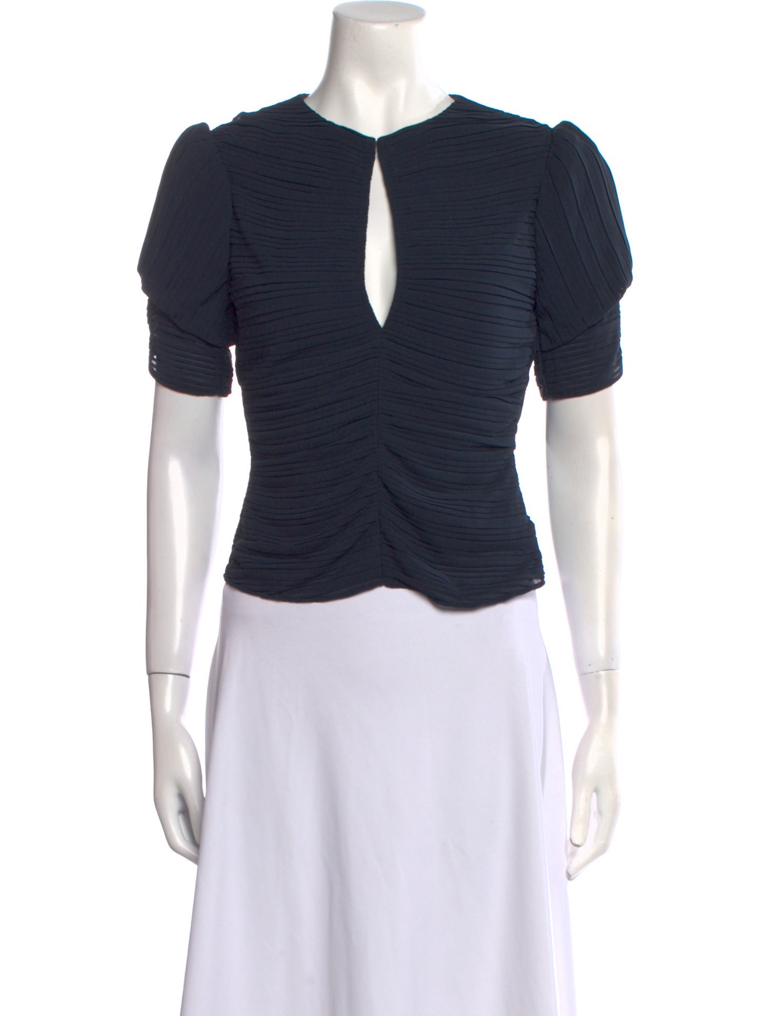 FRAME V-Neck Short Sleeve Crop Top