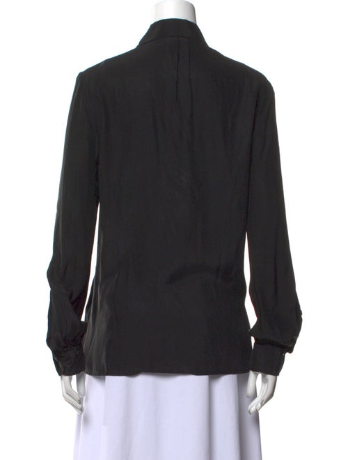 FRAME Silk Long Sleeve Button-Up Top