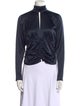 FRAME Silk Mock Neck Sweatshirt