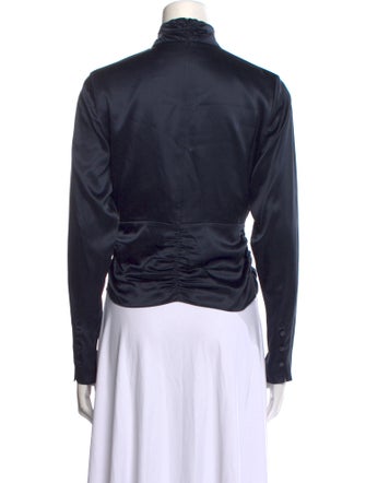 FRAME Silk Mock Neck Sweatshirt