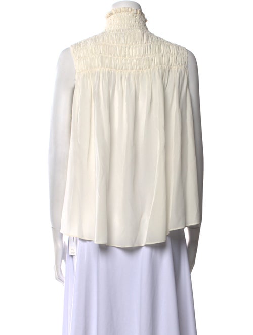 FRAME Silk Mock Neck Blouse