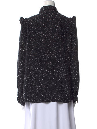 FRAME Silk Printed Button-Up Top