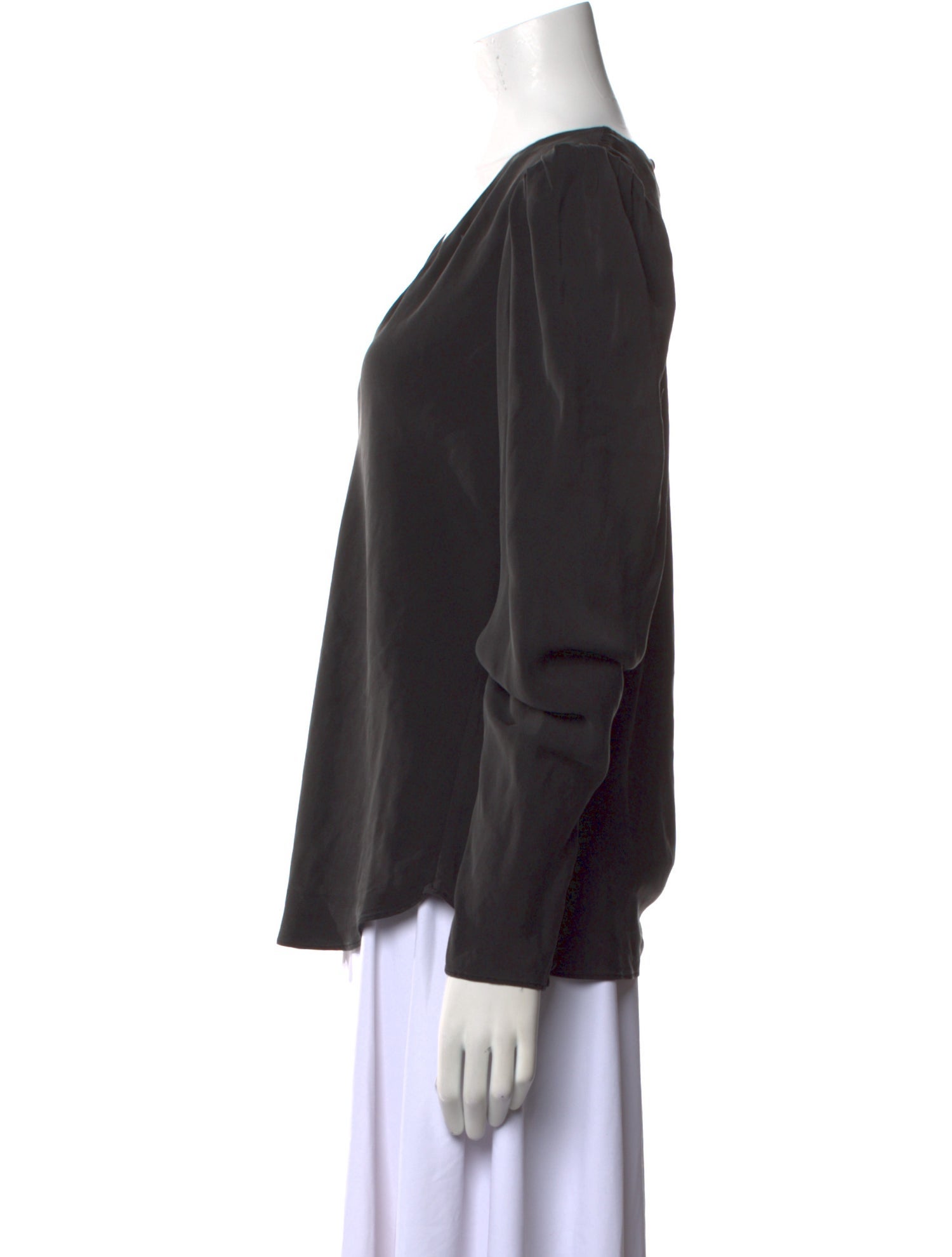 FRAME V-Neck Long Sleeve Blouse