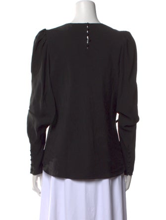 FRAME V-Neck Long Sleeve Blouse