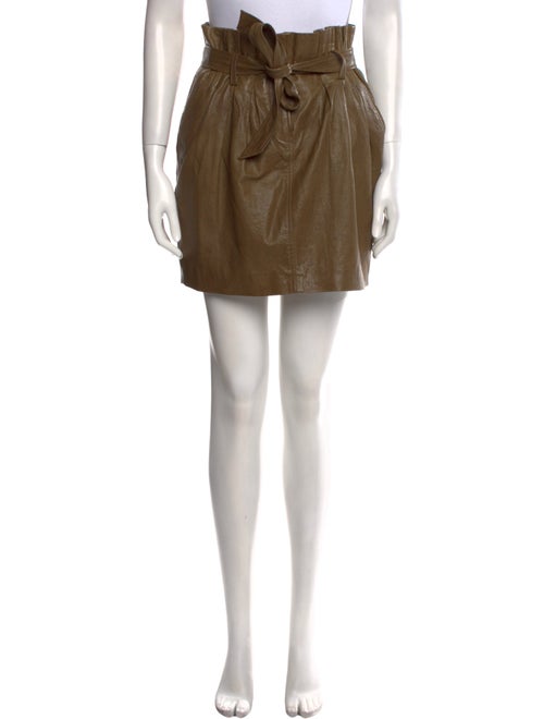 FRAME Lamb Leather Mini Skirt