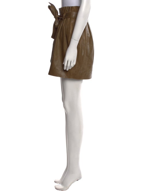 FRAME Lamb Leather Mini Skirt