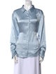 FRAME Silk Long Sleeve Button-Up Top