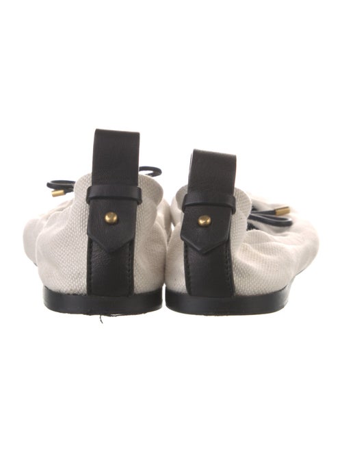 FRAME Canvas Bow Accents Ballet Flats