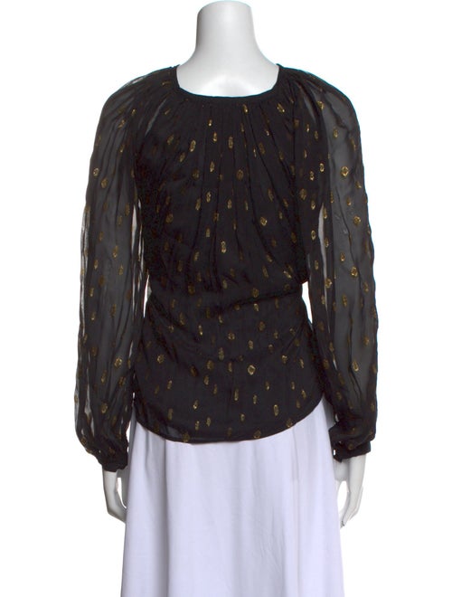 FRAME Printed V-Neck Blouse