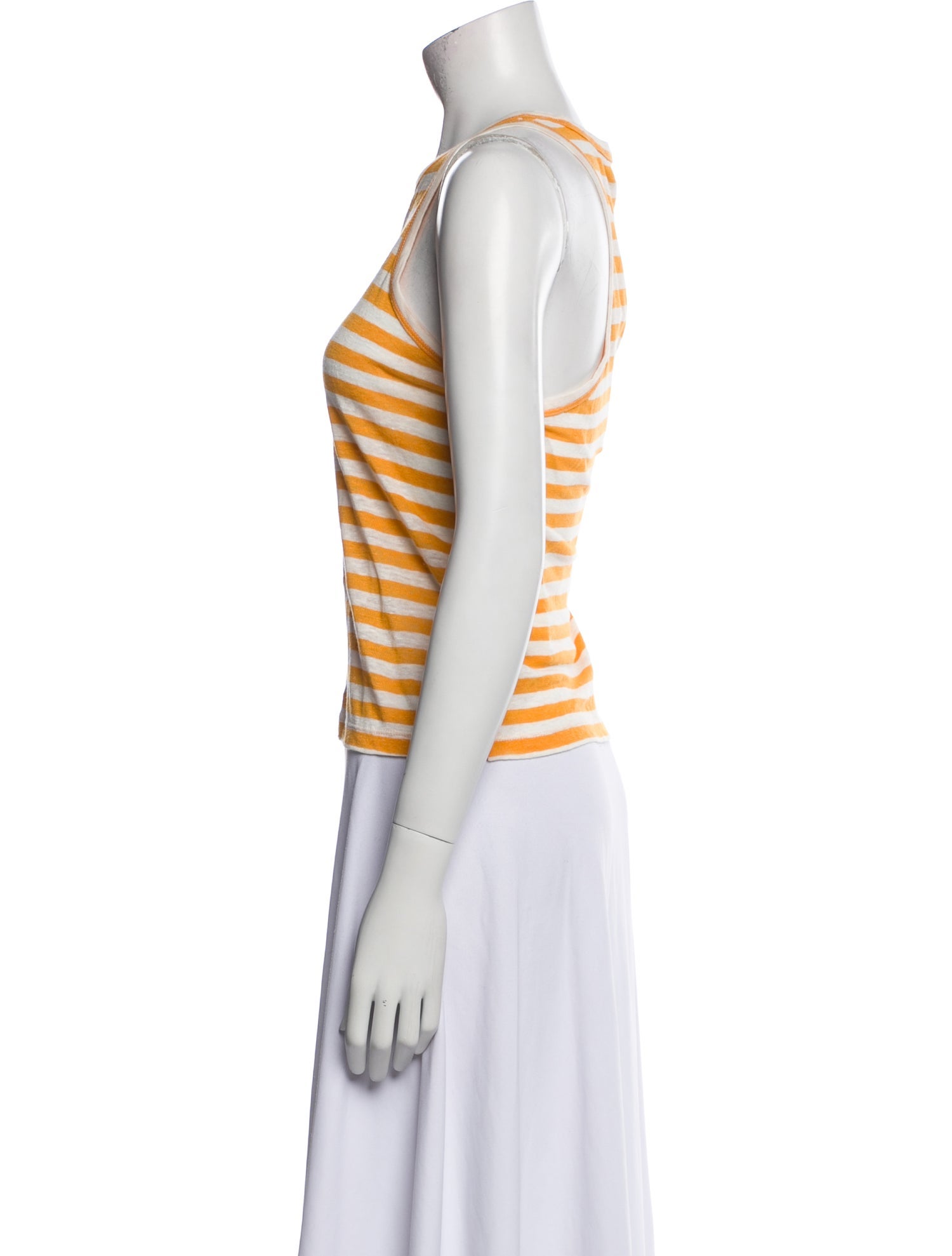FRAME Striped Scoop Neck Top w/ Tags