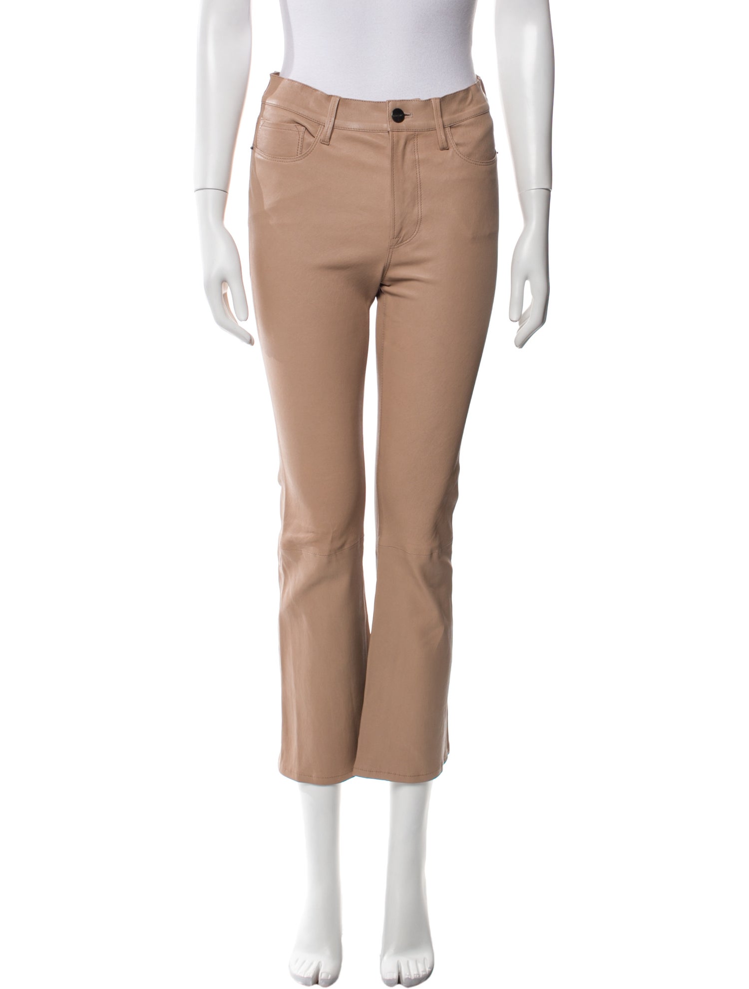 FRAME Lamb Leather Straight Leg Pants