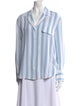 FRAME Silk Striped Button-Up Top