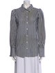 FRAME Striped Long Sleeve Button-Up Top